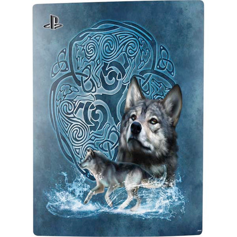 Brigid Ashwood Celtic Wolf PS5 Digital Edition Console Skin
